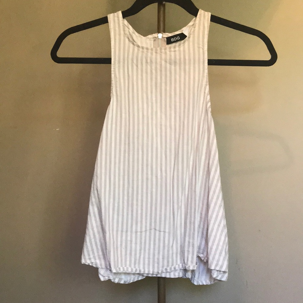 Urban Outfitters Linen Striped Top